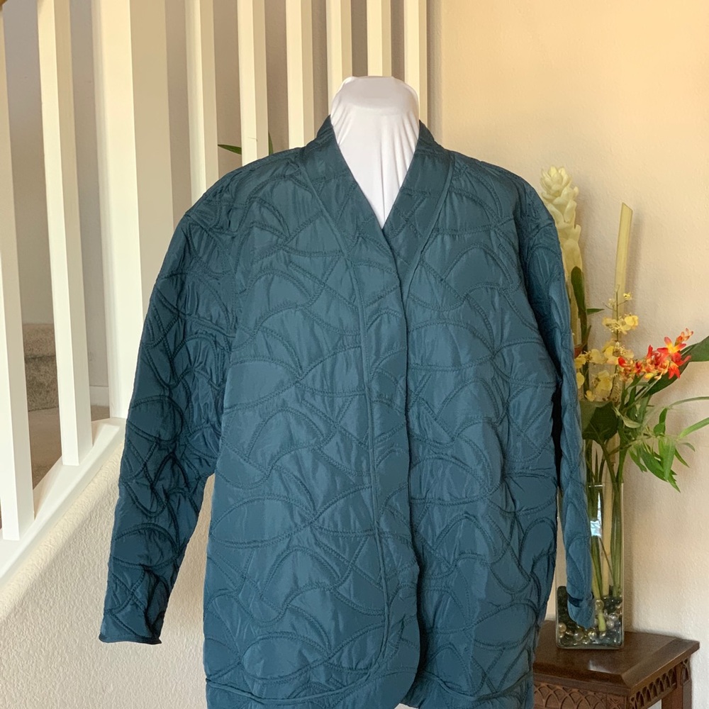 Coldwater Creek Teal Quilted Jacket
